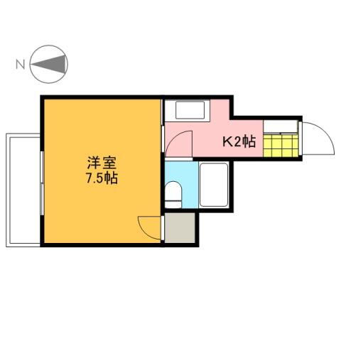 佐伯ビル 5階 1K 賃貸物件詳細