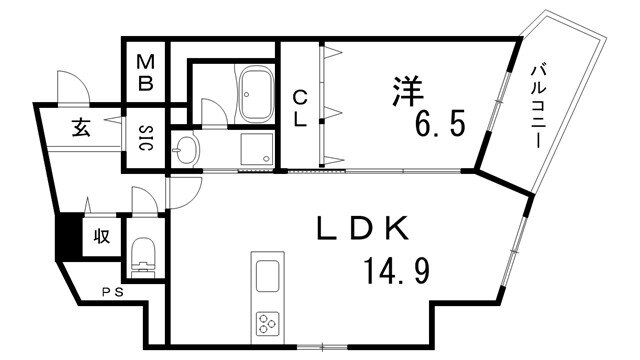 兵庫県神戸市中央区下山手通３ 三ノ宮駅 1LDK マンション 賃貸物件詳細