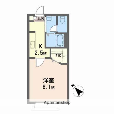 秋田県秋田市添川字地ノ内 秋田駅 1K アパート 賃貸物件詳細
