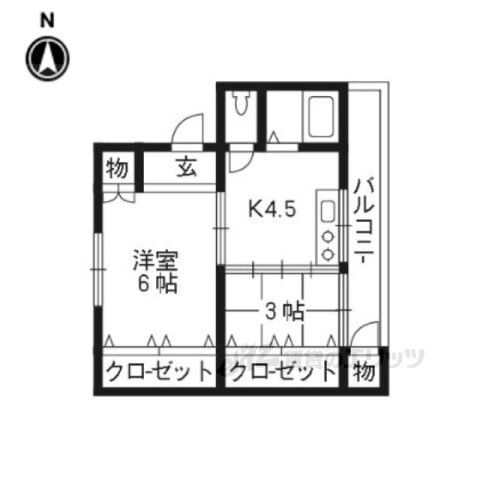 京都府長岡京市一文橋１ 長岡京駅 2DK マンション 賃貸物件詳細