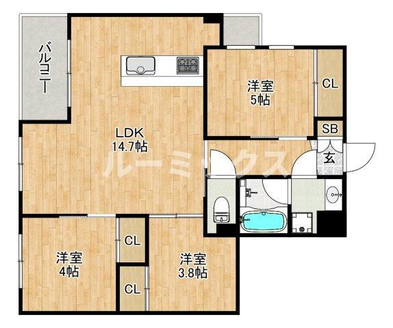 福岡県福岡市中央区六本松３ 六本松駅 3LDK マンション 賃貸物件詳細