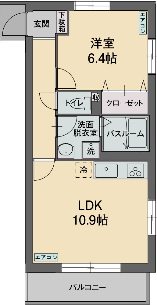 オネスト大和 2階 1LDK 賃貸物件詳細