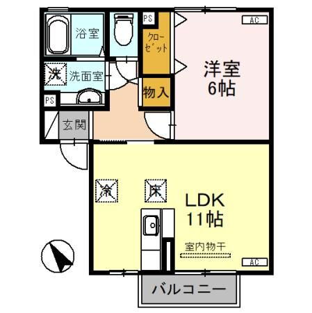 フェルメール２１ 1階 1LDK 賃貸物件詳細