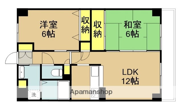 ヤマキハイツコスモス 3階 2LDK 賃貸物件詳細