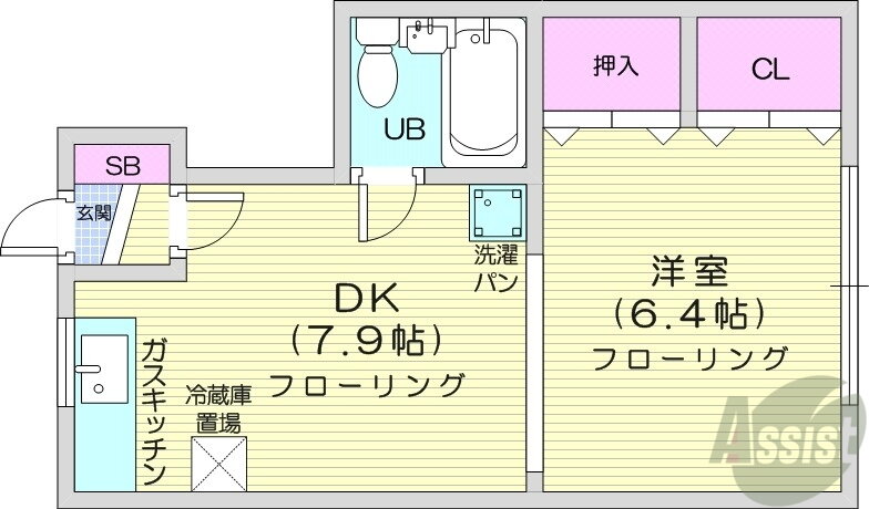 北海道札幌市北区北十八条西５ 北１８条駅 1DK マンション 賃貸物件詳細