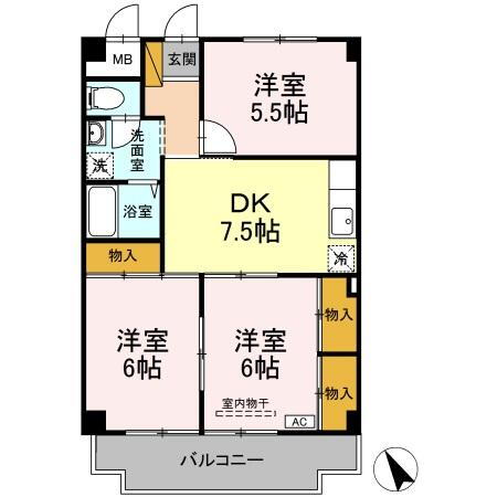 千葉県船橋市印内町 西船橋駅 3DK マンション 賃貸物件詳細