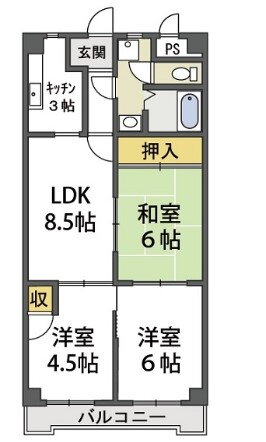 大阪府東大阪市西堤楠町３ 高井田駅 3LDK マンション 賃貸物件詳細