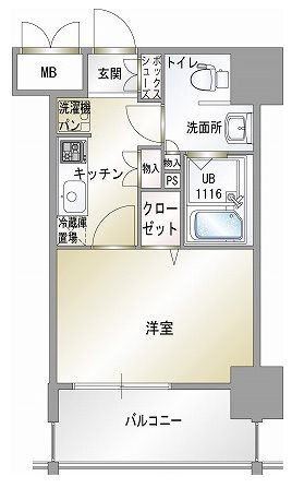 エンクレスト香椎 5階 1K 賃貸物件詳細