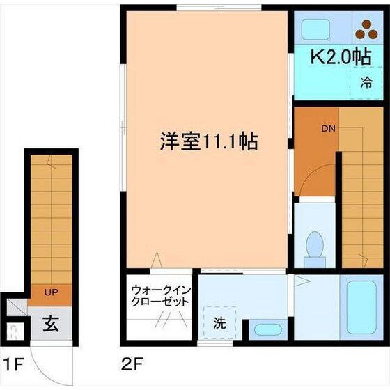 セシボン１２ 2階 1K 賃貸物件詳細