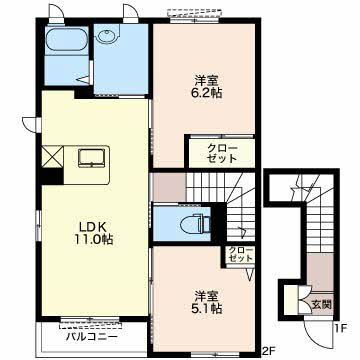 静岡県焼津市石津向町 焼津駅 2LDK アパート 賃貸物件詳細