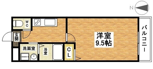 アムール松谷ＩＩ 1階 1K 賃貸物件詳細