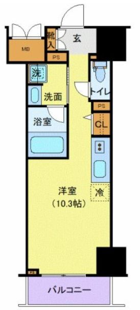 ロイジェントパークス千葉中央 9階 ワンルーム 賃貸物件詳細