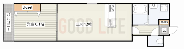 兵庫県加古川市加古川町北在家 加古川駅 1LDK アパート 賃貸物件詳細
