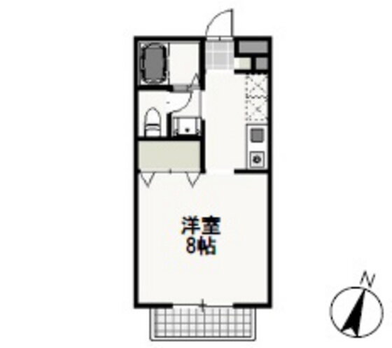 岡山県岡山市北区花尻みどり町 1K アパート 賃貸物件詳細