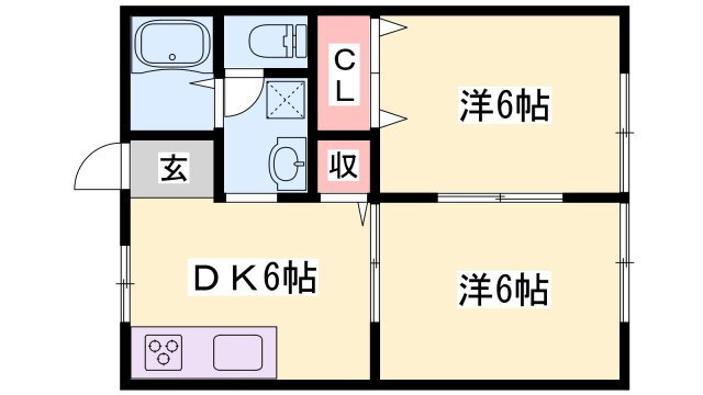 兵庫県姫路市兼田 妻鹿駅 2DK アパート 賃貸物件詳細
