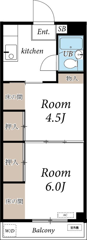 アップル都町 3階 2K 賃貸物件詳細