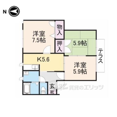 奈良県御所市大字蛇穴 近鉄御所駅 3K アパート 賃貸物件詳細