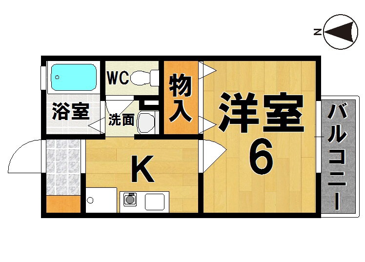 奈良県生駒市東松ケ丘 生駒駅 1K アパート 賃貸物件詳細