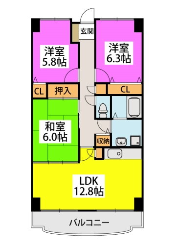 福岡県北九州市八幡西区友田１ 折尾駅 3LDK マンション 賃貸物件詳細