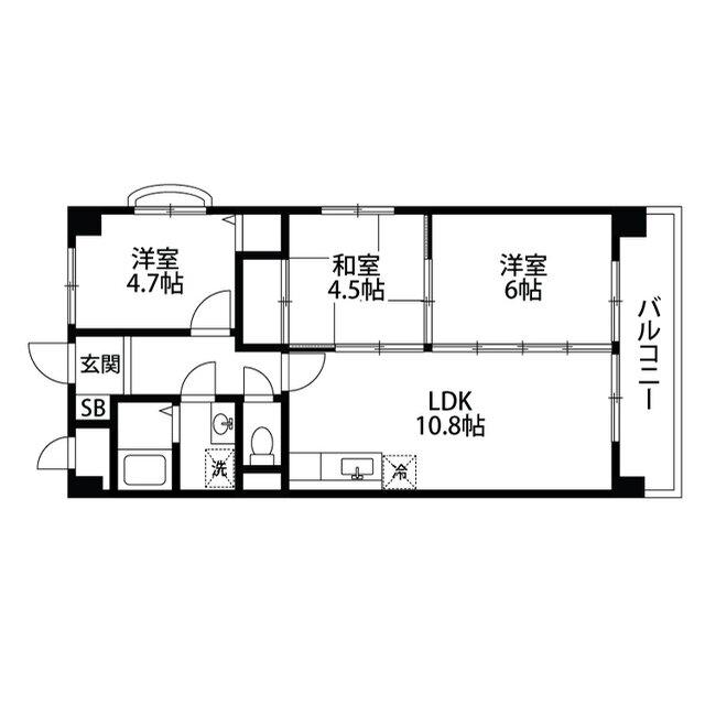 クレセントヒル 1階 3LDK 賃貸物件詳細