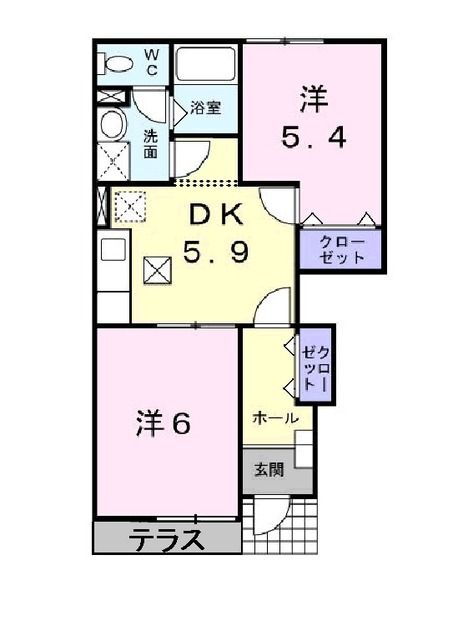 滋賀県長浜市平方南町 長浜駅 2DK アパート 賃貸物件詳細
