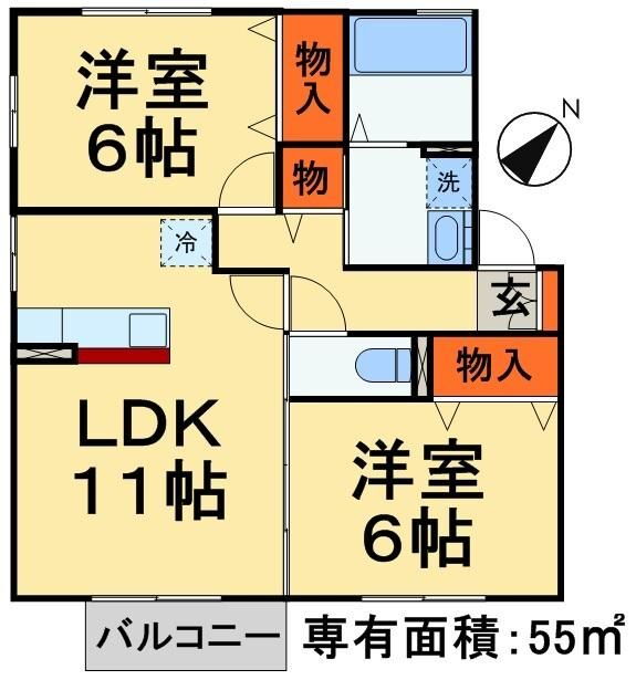 千葉県白井市冨士 西白井駅 2LDK アパート 賃貸物件詳細