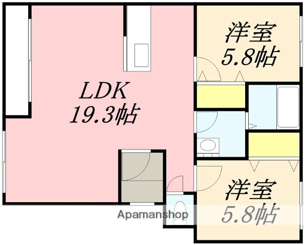 北海道亀田郡七飯町鳴川４ 七飯駅 2LDK マンション 賃貸物件詳細