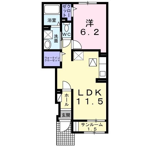 ククナ 1階 1LDK 賃貸物件詳細