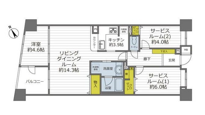 東京都台東区上野７ 上野駅 2SLDK マンション 賃貸物件詳細
