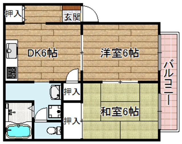 大阪府高槻市野田２ 高槻市駅 2DK アパート 賃貸物件詳細