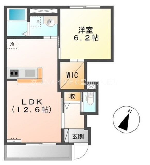 愛知県豊川市蔵子１ 小田渕駅 1LDK アパート 賃貸物件詳細