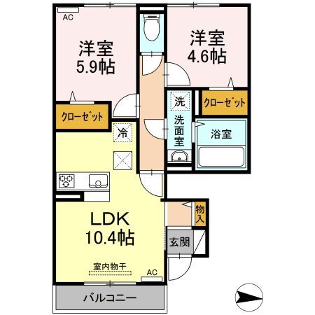 愛媛県西条市喜多川 伊予西条駅 2LDK アパート 賃貸物件詳細