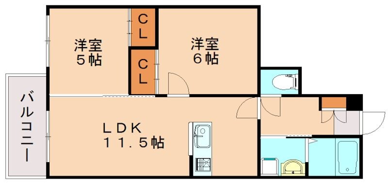 福岡県飯塚市柏の森 新飯塚駅 2LDK マンション 賃貸物件詳細