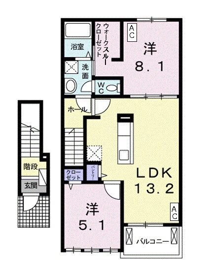 岐阜県岐阜市又丸 北方真桑駅 2LDK アパート 賃貸物件詳細