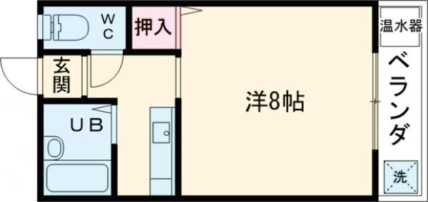 桂東ビル． 2階 1K 賃貸物件詳細