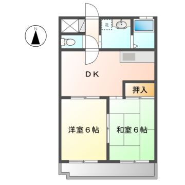 メゾン柴田 2階 2DK 賃貸物件詳細