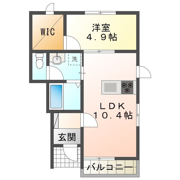 ＭＩＳＴＲＡＬ野里 1階 1LDK 賃貸物件詳細