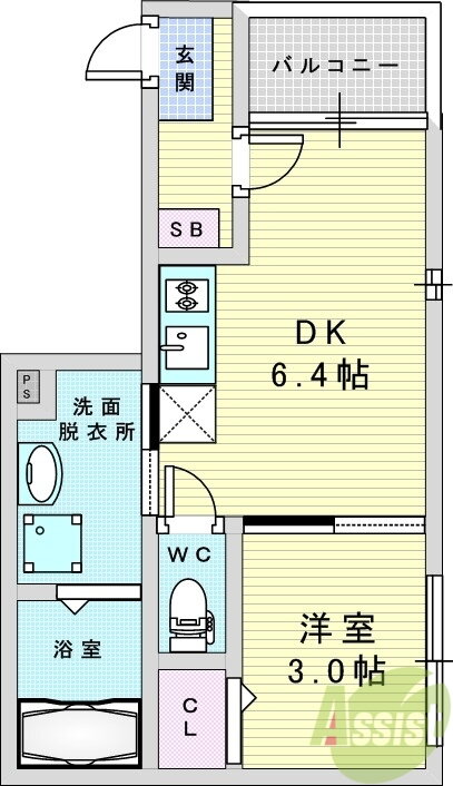 大阪府大阪市西淀川区野里２ 姫島駅 1DK アパート 賃貸物件詳細