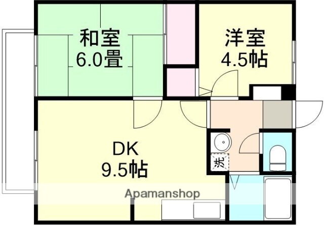 岡山県倉敷市日吉町 倉敷駅 2DK アパート 賃貸物件詳細