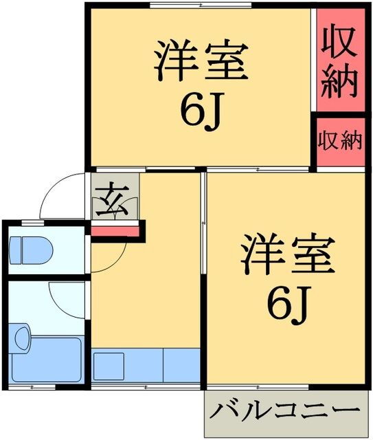 千葉県千葉市若葉区若松町 桜木駅 2K アパート 賃貸物件詳細