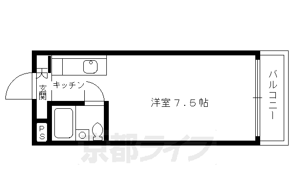 京都府京都市北区衣笠赤阪町 北野白梅町駅 1K マンション 賃貸物件詳細