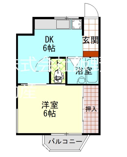 ヴィラ横須賀Ｂ 2階 1K 賃貸物件詳細