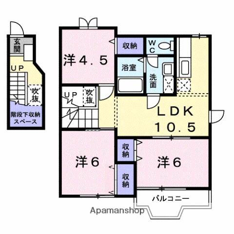 静岡県袋井市湊 磐田駅 3LDK アパート 賃貸物件詳細
