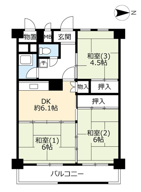 北海道札幌市豊平区平岸六条１０ 美園駅 3DK マンション 賃貸物件詳細