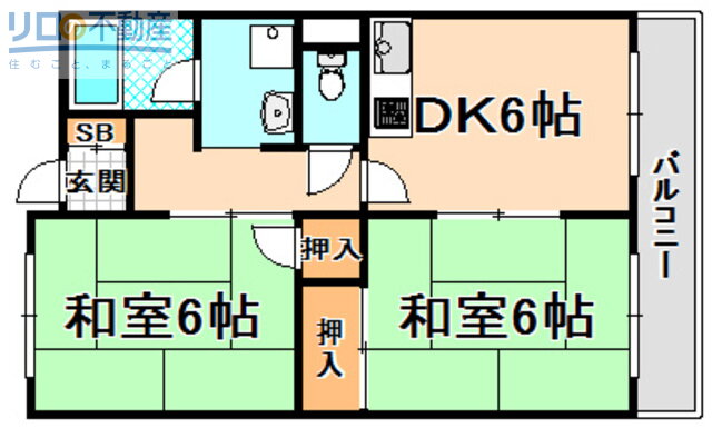兵庫県伊丹市西台２ 伊丹駅 2DK マンション 賃貸物件詳細