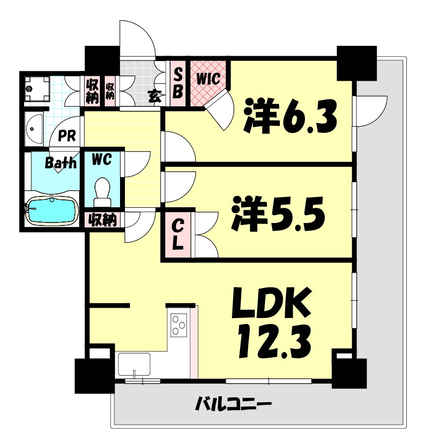兵庫県神戸市中央区栄町通３ みなと元町駅 2LDK マンション 賃貸物件詳細