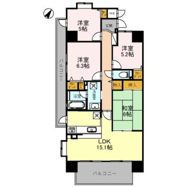 大阪府泉大津市なぎさ町 泉大津駅 4LDK マンション 賃貸物件詳細
