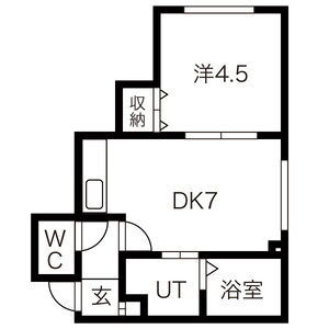 タウンコート南６条 2階 1DK 賃貸物件詳細