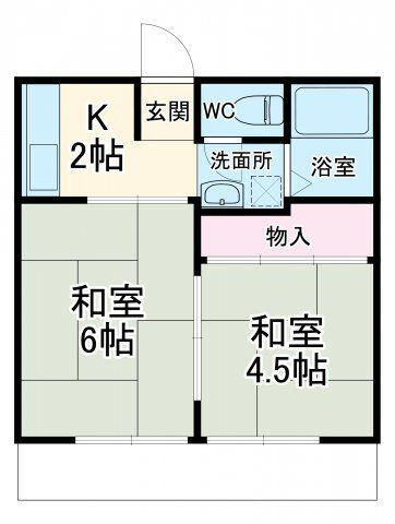 埼玉県さいたま市見沼区大字南中丸 大宮駅 2K アパート 賃貸物件詳細