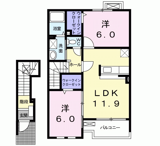 埼玉県草加市青柳５ 新田駅 2LDK アパート 賃貸物件詳細